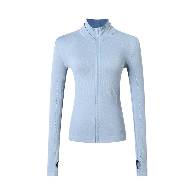 Women's Long Sleeve Zip Sports Jacket for Yoga & Running