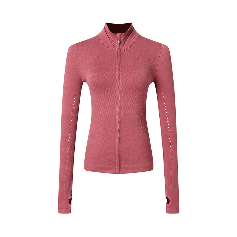 Women's Long Sleeve Zip Sports Jacket for Yoga & Running