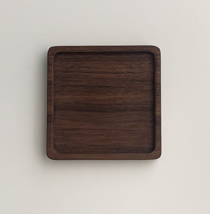 Unpainted Japanese Walnut Insulated Wooden Coaster