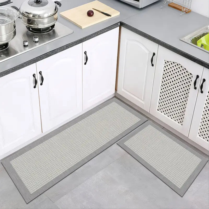 2-Pack Durable Kitchen Floor Mats, Non-Slip & Waterproof