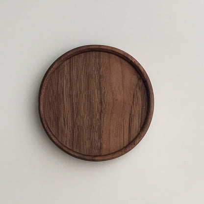 Unpainted Japanese Walnut Insulated Wooden Coaster