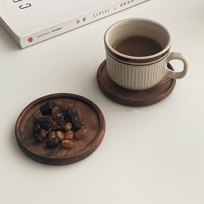 Unpainted Japanese Walnut Insulated Wooden Coaster