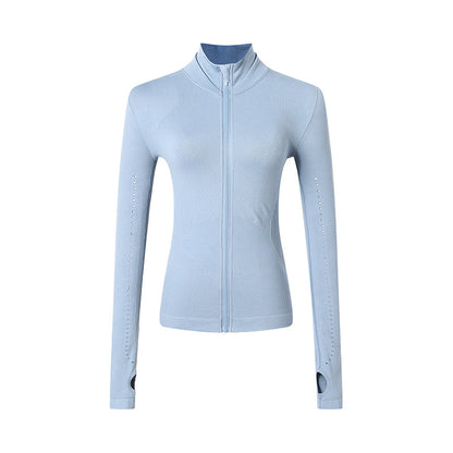 Women's Long Sleeve Zip Sports Jacket for Yoga & Running